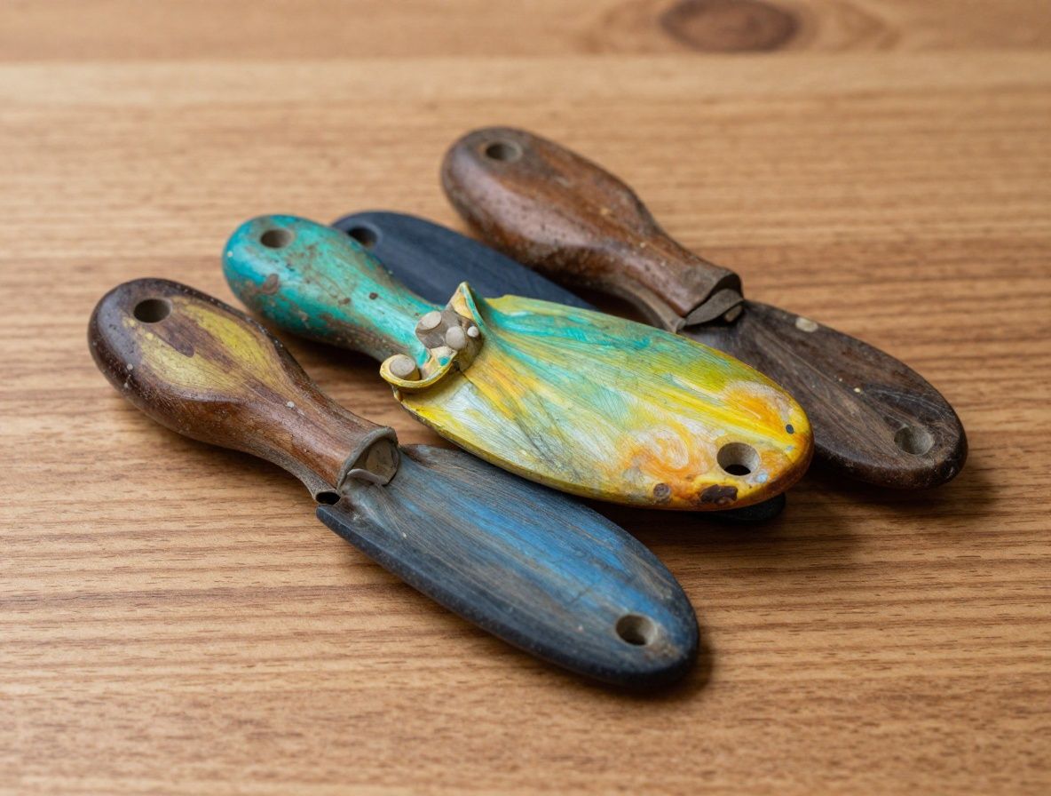 Szklane laboratoryjne kolby z kolorowymi cieczami na drewnianym stole, naukowe szkło laboratoryjne z naturalnym oświetleniem, abstrakcyjna kompozycja badawcza